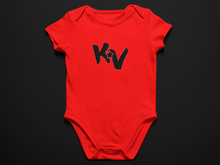 Load image into Gallery viewer, Kid Villa | Infant Onesie | Red Shirt w/Black or White Logo