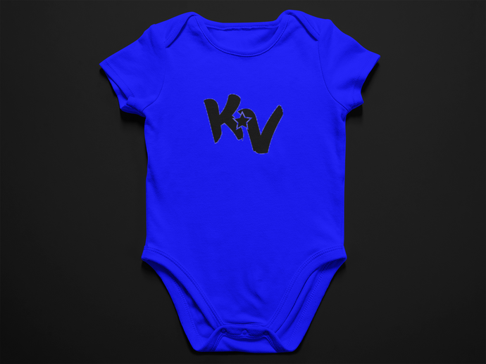 Kid Villa | Infant Onesie | Royal Blue Shirt w/Black or White Logo