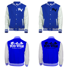 Load image into Gallery viewer, Kid Villa | Youth Letterman Jacket | Royal Blue/Heather Gray