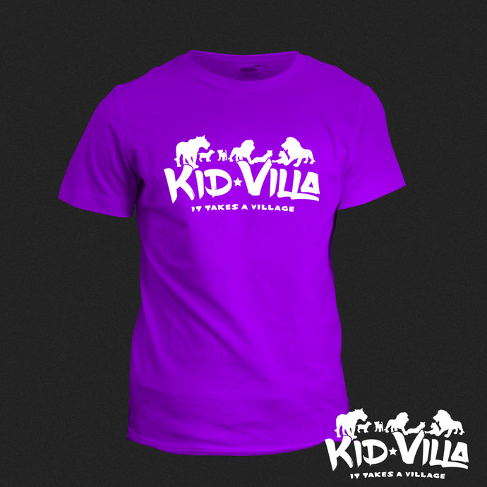 Kid Villa | logo tee | Purple/White