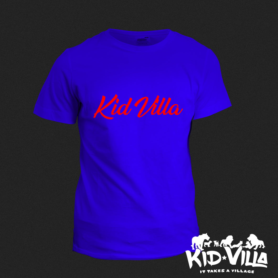 Kid Villa | Signature tee |  Royal Blue/Red