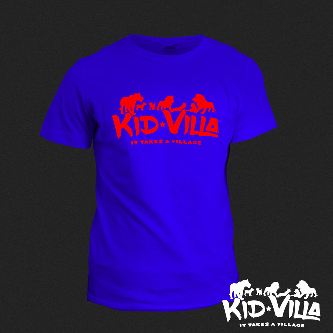 Kid Villa | logo tee | Royal/Red