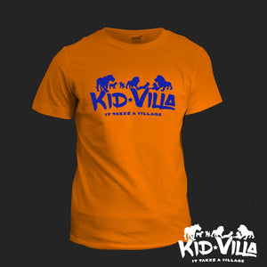 Kid Villa | logo tee | Orange/Blue