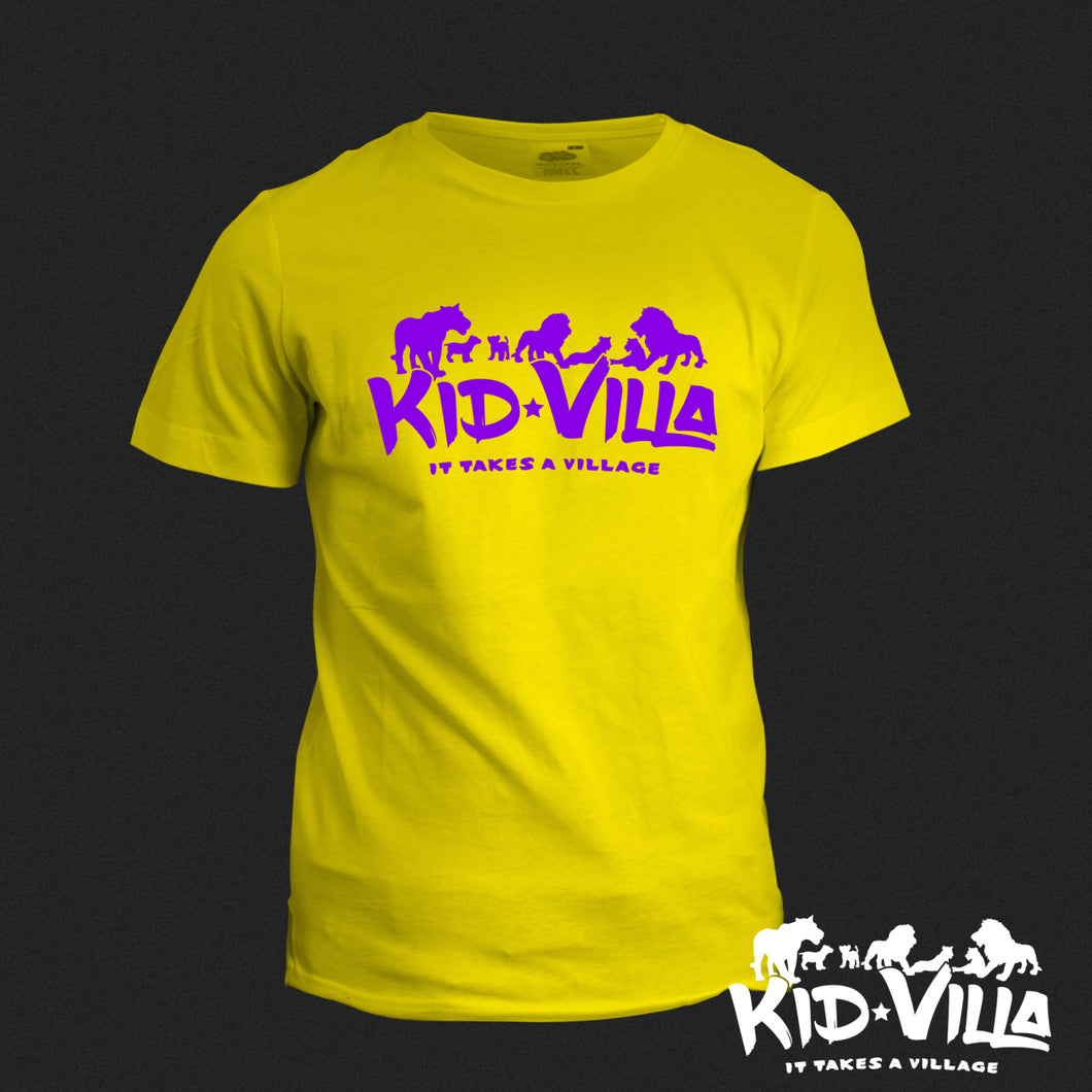 Kid Villa | logo tee | Yellow/Purple