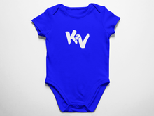 Load image into Gallery viewer, Kid Villa | Infant Onesie | Royal Blue Shirt w/Black or White Logo