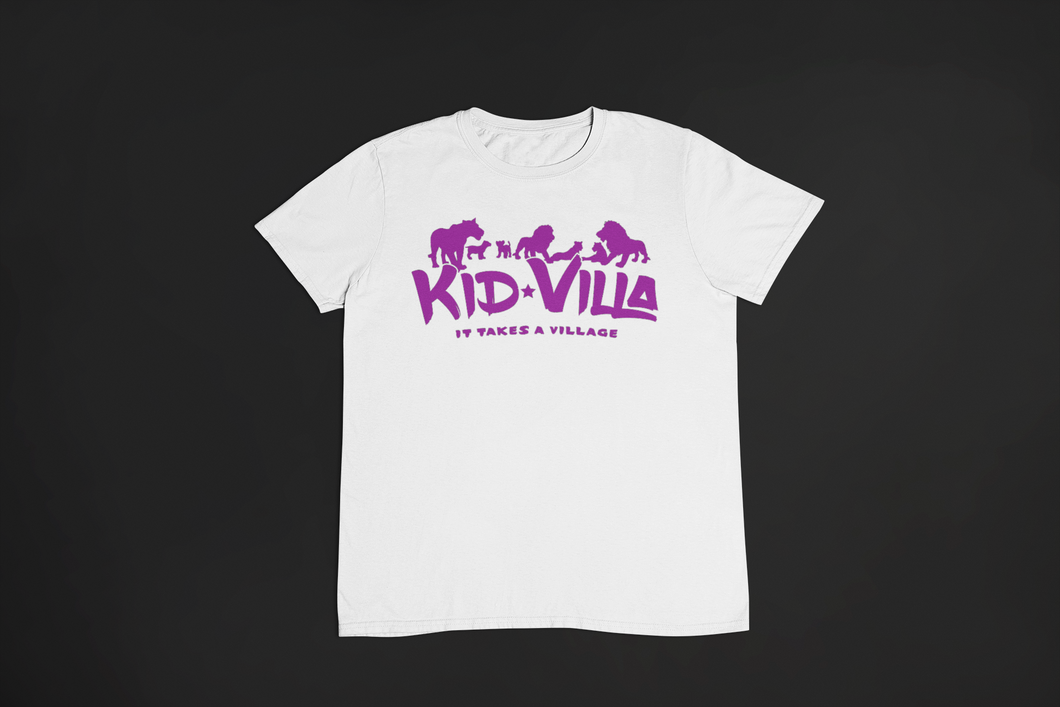 Kid Villa | logo tee | White/Purple